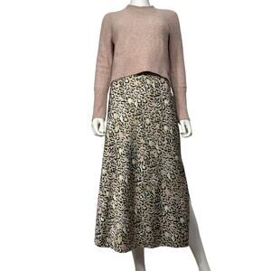 Allsaints Chic Multicolor Tiana Halftone Satin Dress And Sweater Size XS